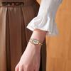 Fashin Sanda top brand 1123 elegant design Roman numerals square dial waterproof quartz movement business women's analog watch