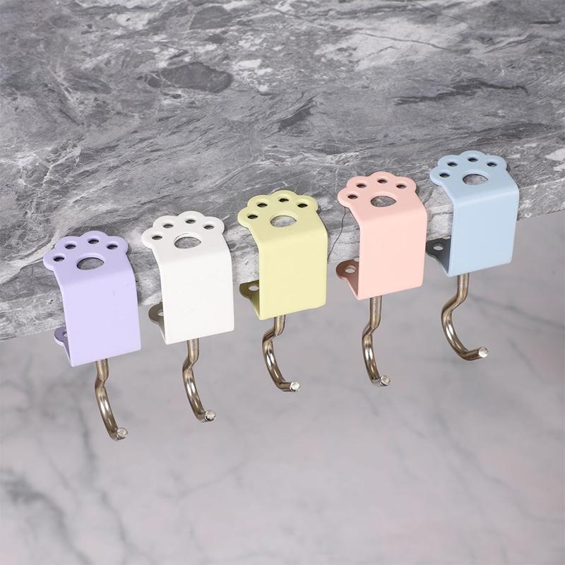Cat Claw Hook Adjustable Desk Edge Hook Bag Hook Table Side Hanging Storage Rack Headset Desk Hanger School Home Universal Hook
