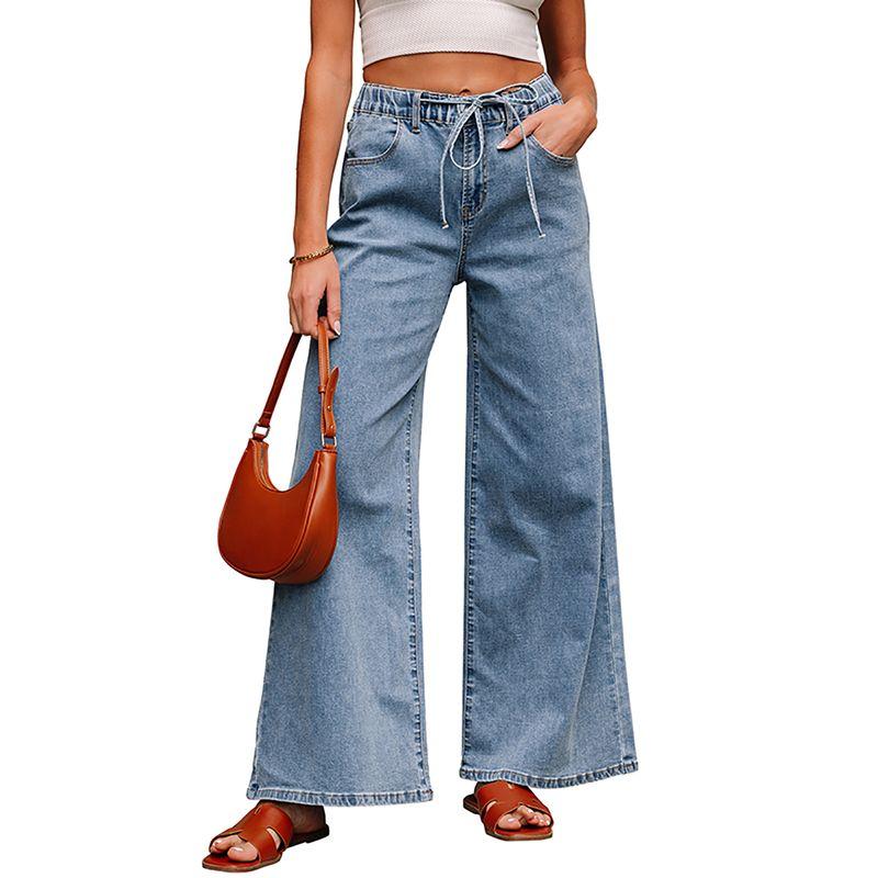 American Shiying Retro Washed Wide Leg Jeans Women 2025 Summer New Personality All-matching High Waist Trousers