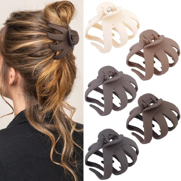 Creative Matte Claw Hair Clip Practical Plastic Hairpieces Easy Hairstyling Long Hair Decoration Suitable For Women