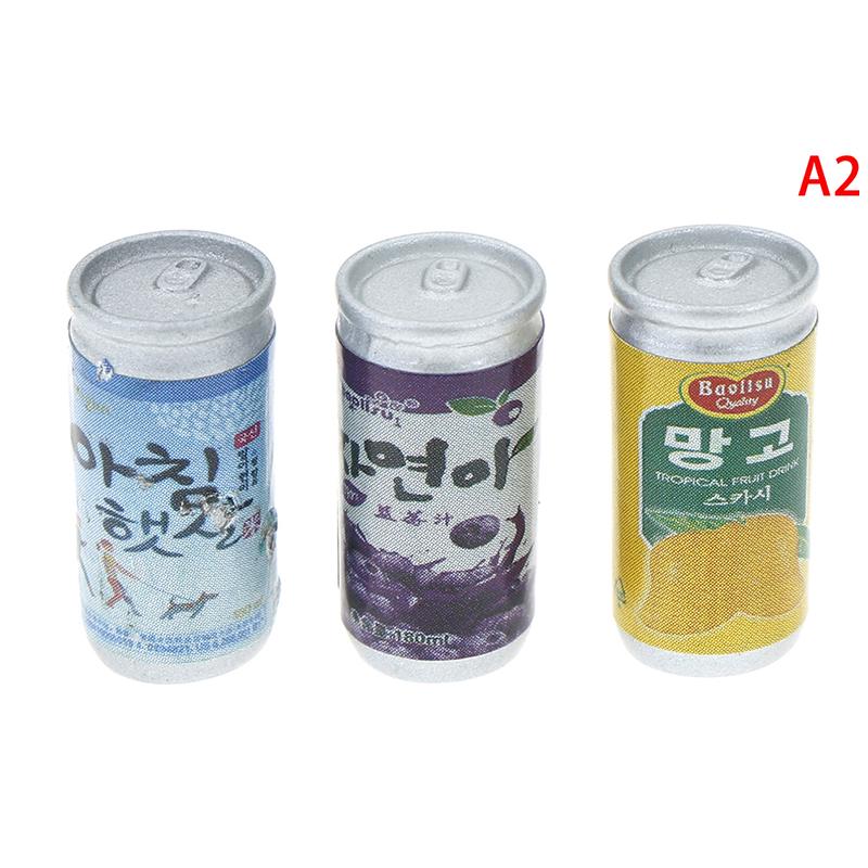 112 1/3/4/5/6Pcs Scale Miniature Dollhouse Mini Beer Cans Wink Drinks Play Food For Blyth S Doll Miniture Drink Toys