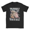 T-shirt Im Pibble Wash My Belly pour Hommes Femmes Bulldog Français Brainrot Meme 100% Coton Hauts T-shirt Rond Drôle T-shirts