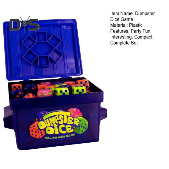 Dumpster Dice Set Fast-Paced Family Dice Game 2-4 Players Board And Dice Game with Dumpster 80 Dices And Graffiti Stickers for Game Night Travel Party