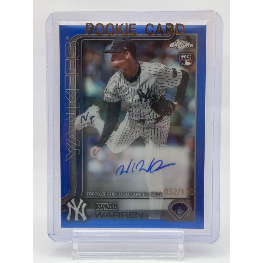 Used 2025 Topps Chrome Will Warren Autograph /150