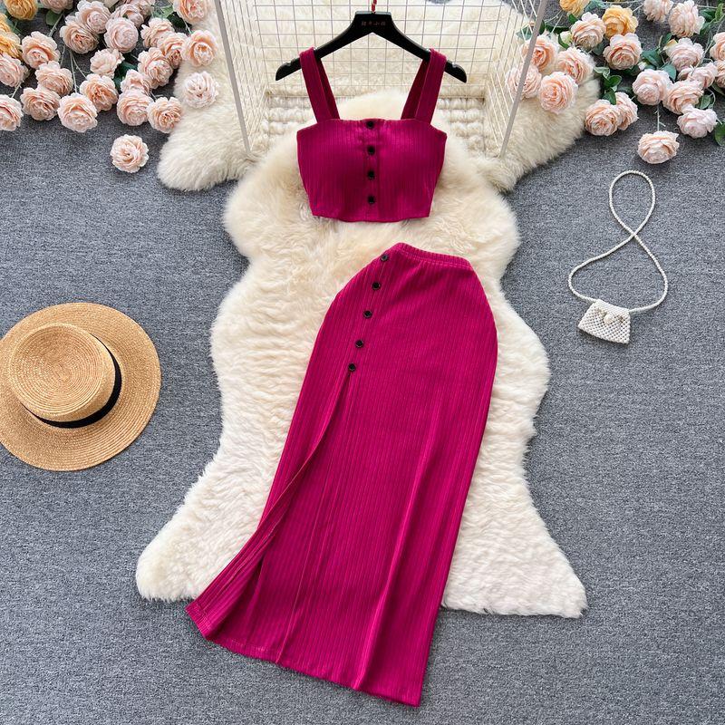 American Niche Style Women's Summer Split Skirt Tube Top