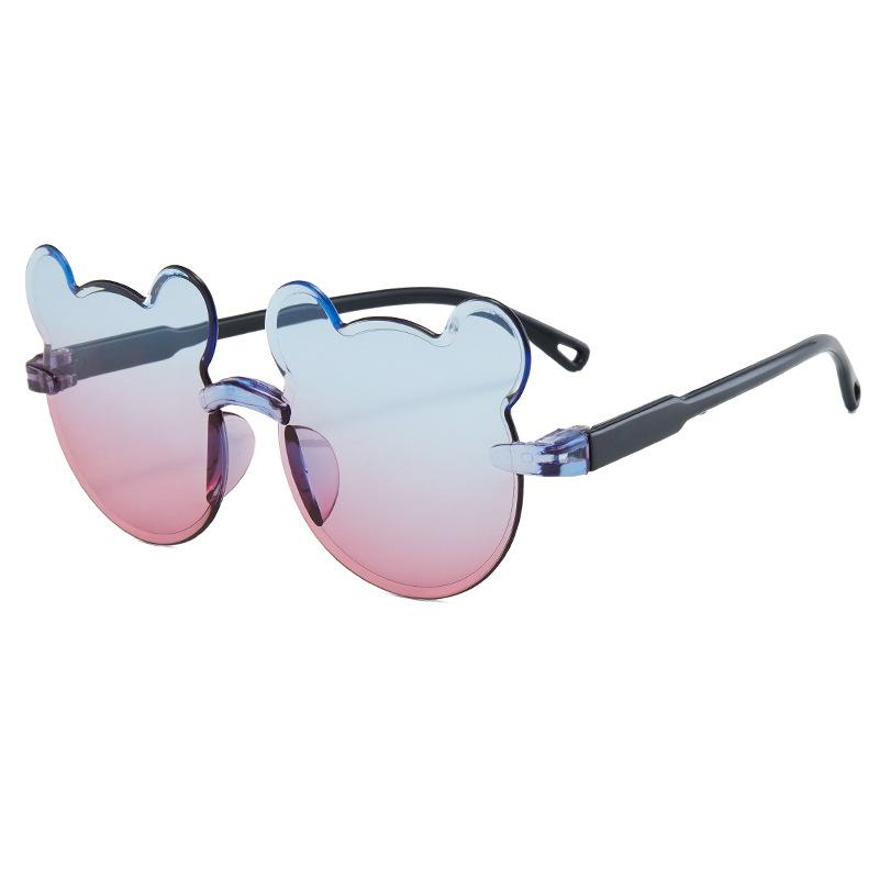

Cute Bear Shape Kids Sunglasses UV400 Protection Rimless Gradient Sun Glasses for Boys Girls Children Outdoor Anti-UV Eyewear