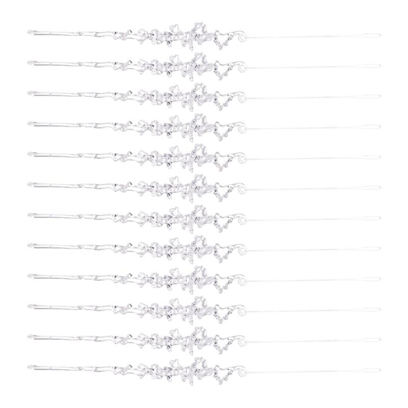 652F 12Pcs Clear Acrylic Icicle Pendant Shatterproof Christmas Tree Decoration Festival Hanging Ornament for Holiday Parties