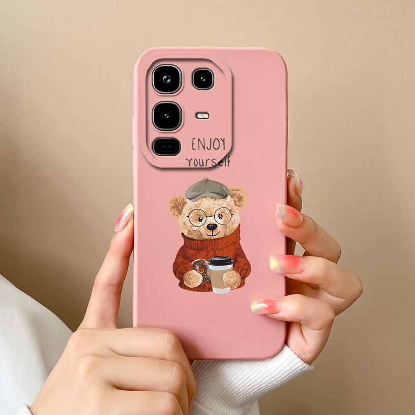 Dla Infinix Note 50 Pro Plus 50S 50X 4G 5G Obudowa Telefonu Śliczny Wzór Pandy w Słomkowym Kapeluszu Płynny Silikon Premium Odporny na Wstrząsy Obudowa Dla Infinix Etui Bumper