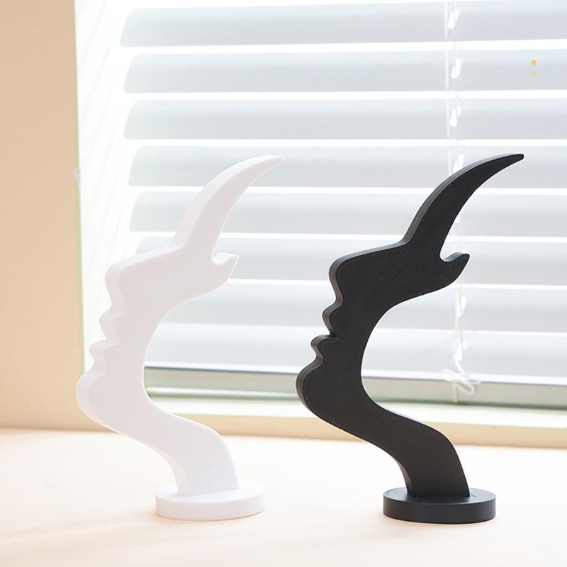 WTEMPO Abstract Face Design Eyeglass Holder Fashion Glasses Storage Rack 3D Printed Artistic Decor for Home Office Glasses Organizer for Men Women