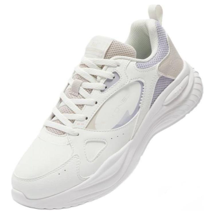 361 Slip Resistant Abrasion Resistant Low top Casual Running Shoes Women's White Purple 682446731 /