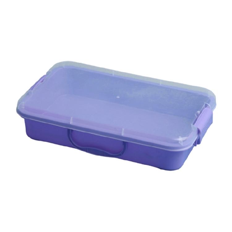 Plastic Sand Trays For Kids Play Stackable Waterproof Storage Boxes With Lid Sensory Toy Art Craft Supplies Blue Green Pink