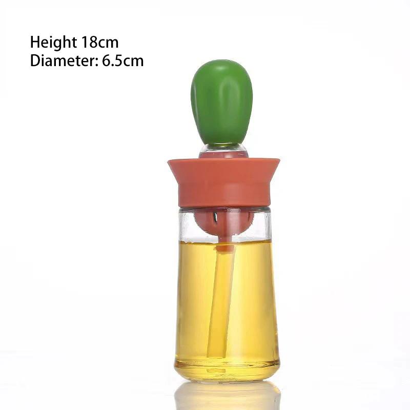 

Кухонная бутылка масла, силиконовая щетка, капельница для гриля, дозатор оливкового масла для приготовления пищи, выпечки, барбекю, кухонные аксессуары оранжевый