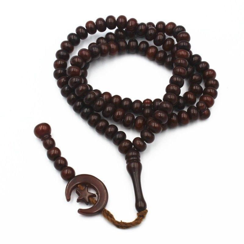 99 Tasbih Rosenkranzperlen 8mm Gebetsperlen Wickelarmbänder Halskette Rosenkranz 99 Sorgenperlen Handgelenk-Wickelarmbänder für Damen Herren