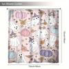 1/4Pcs Halloween Decoration Pink Cute Ghost Pattern Shower Curtain Bathroom Decor Halloween Decoration Indoor Showr Curtain