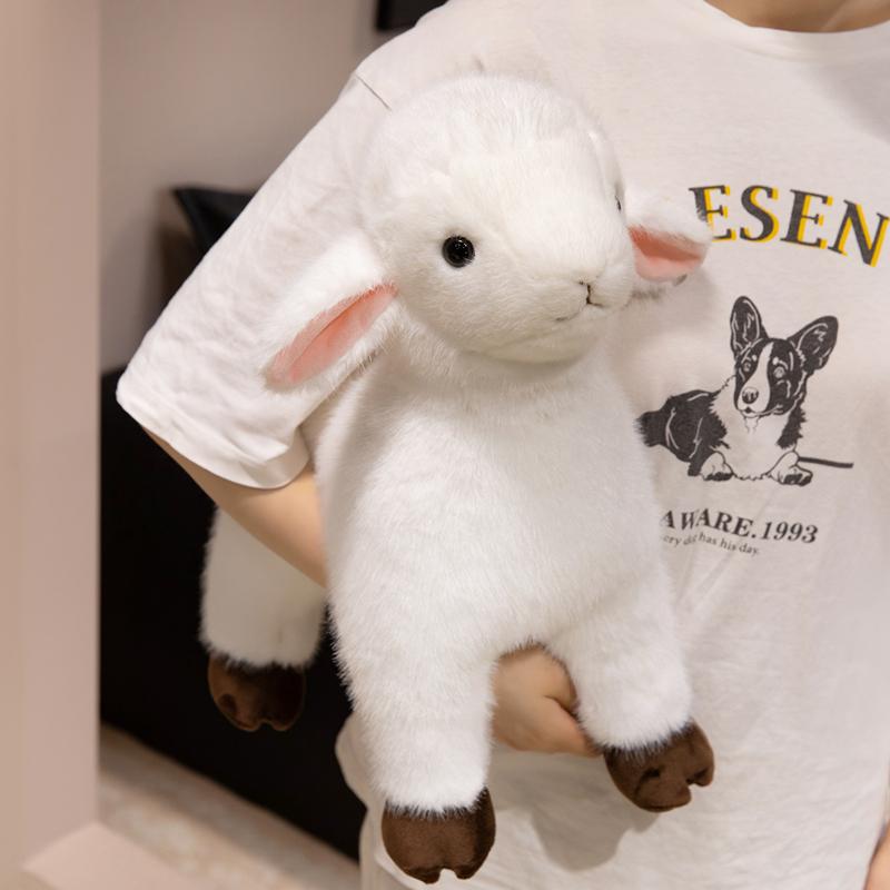 Soft Standing Lamb Plush Toy 20-40cm Cute Farm Animal Stuffed Doll Cuddly Birthday Gift For Kids