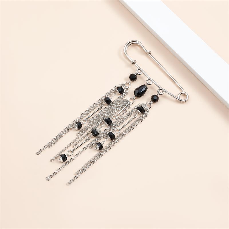 Elegant Pearl Chain Tassel Brooch Fashion Women Clothing Decor Accessories Jewelry Pin Pants Waist Adjust Pins Bag Pendant Gifts