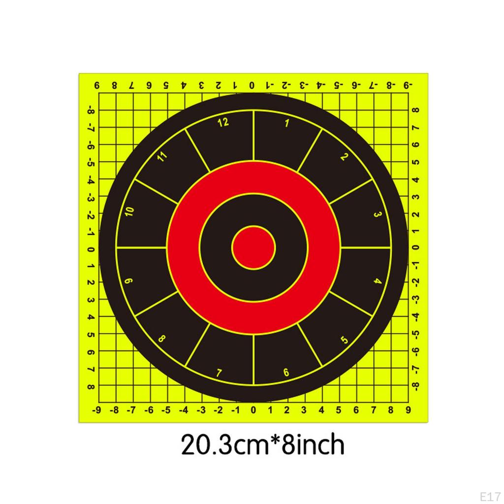 10 Pack of Paper Targets, Self Stickers for Garden Range