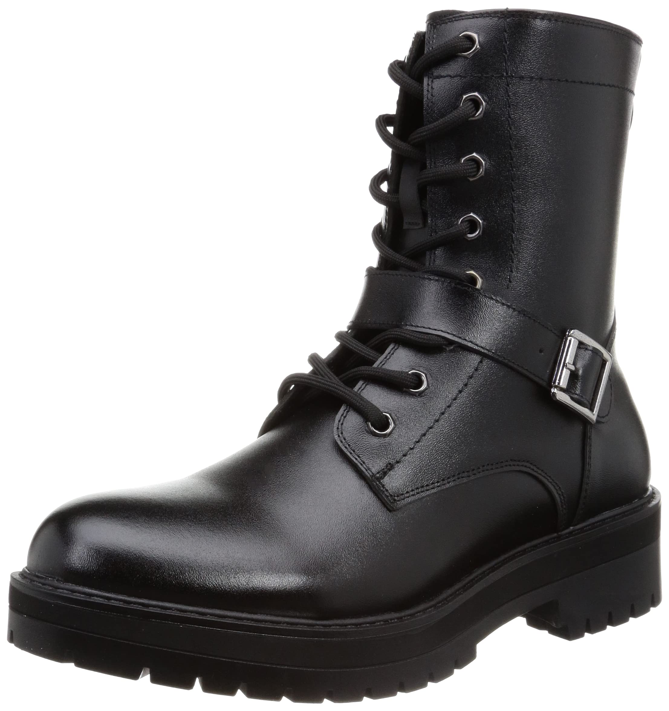 Boredom 0131 Black Engineer Short Shoes with Strap Belt Boots Boots Lace-Up чёрный 13180₽