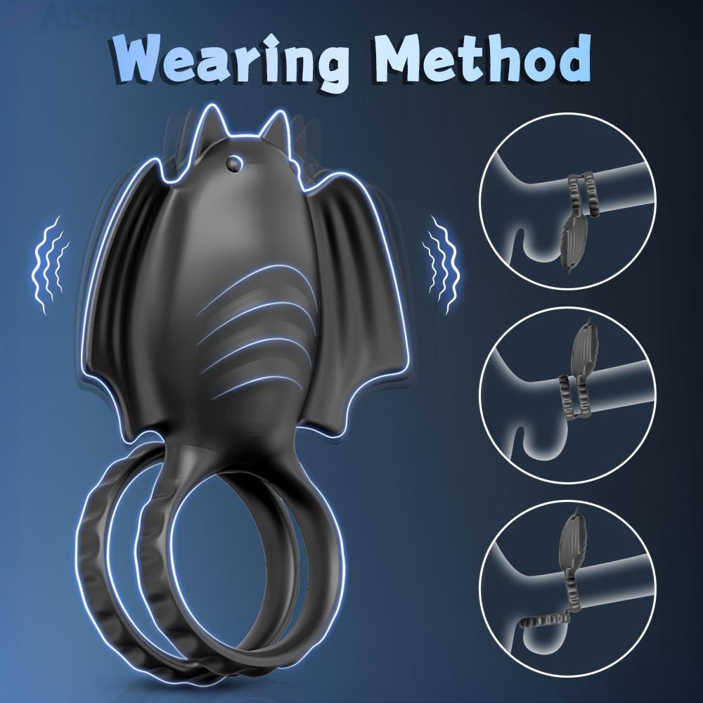 Jucării pentru adulți Stimulator clitoridian Inel pentru penis Vibratoare, Inel vibrant pentru penis Antrenor pentru penis cu 10 vibrații Jucărie sexuală masculină pentru femei și bărbați Jocuri sexuale