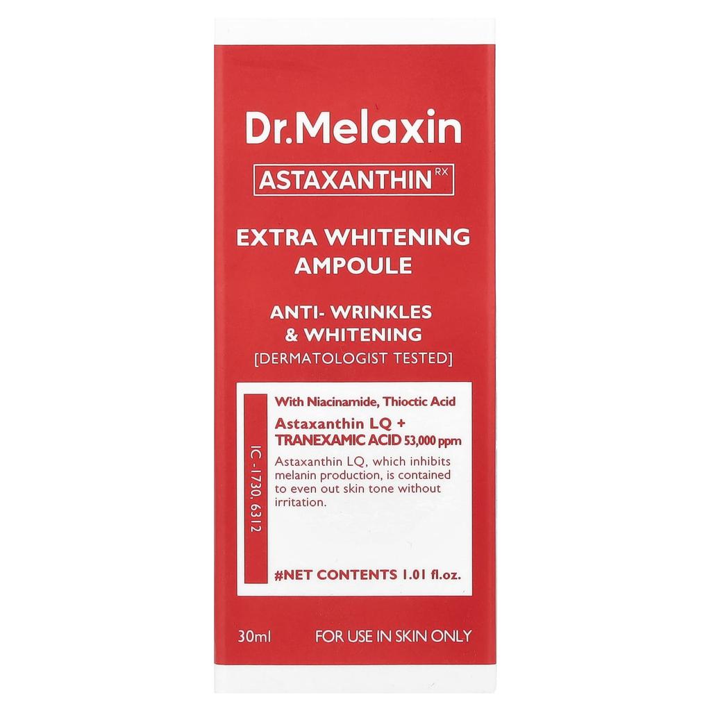 Dr.Melaxin Astaxanthinrx, Extra Whitening Ampoule, 30Ml(1.01Fl Oz)