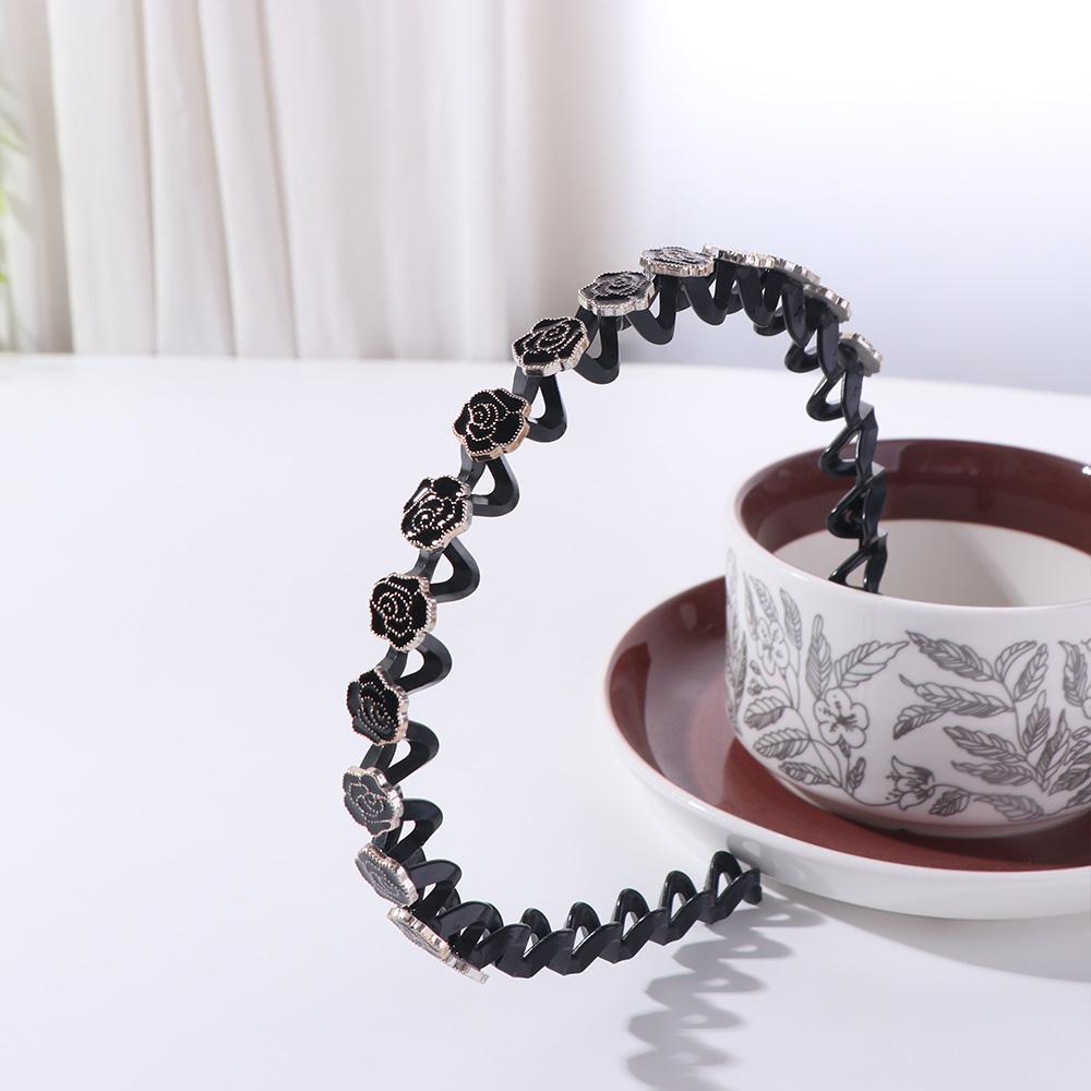 Flower Braided Tools Hairband Pearl Hair Toothed Headband  Hair Styling Accessory