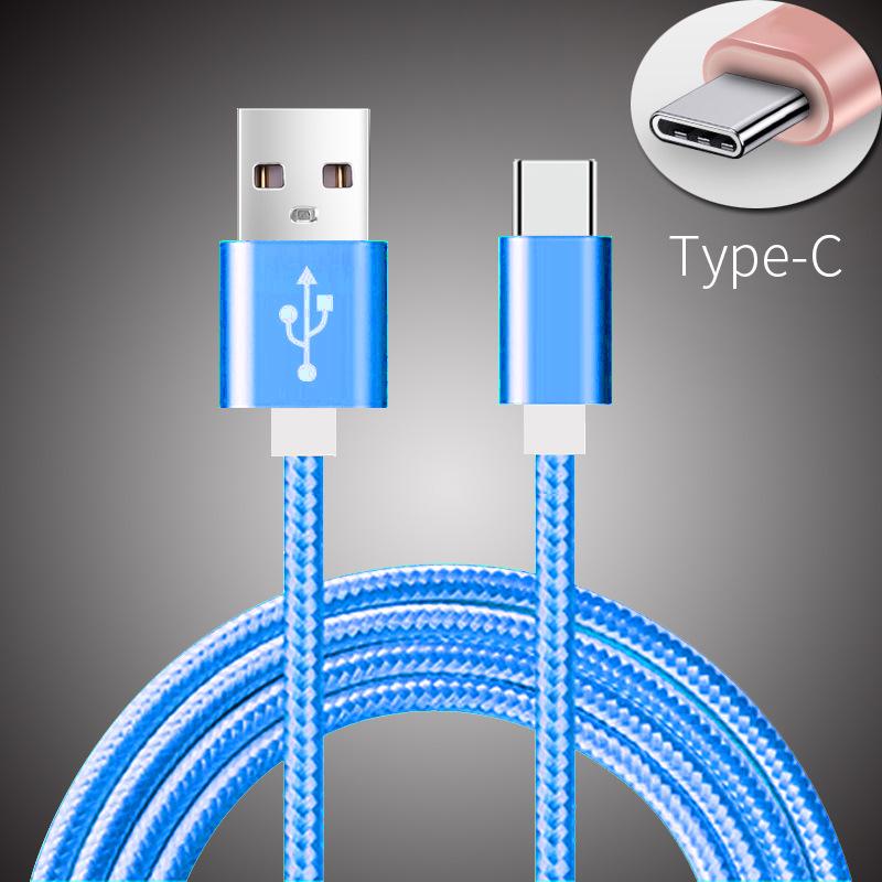 Braided Type-C Fast Charging Nylon Cable for Android - Durable and Tangle-Free