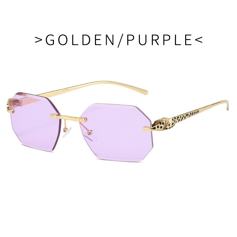 Retro Sunglasses Men Brand Designer Fashion Rimless Sun Glasses Shades Cutting Lens Ladies Frameless Eyeglasses