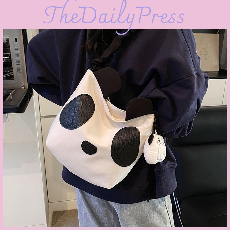 Cute Canvas Panda Single Shoulder Crossbody Bag Large Capacity Backpack Gift