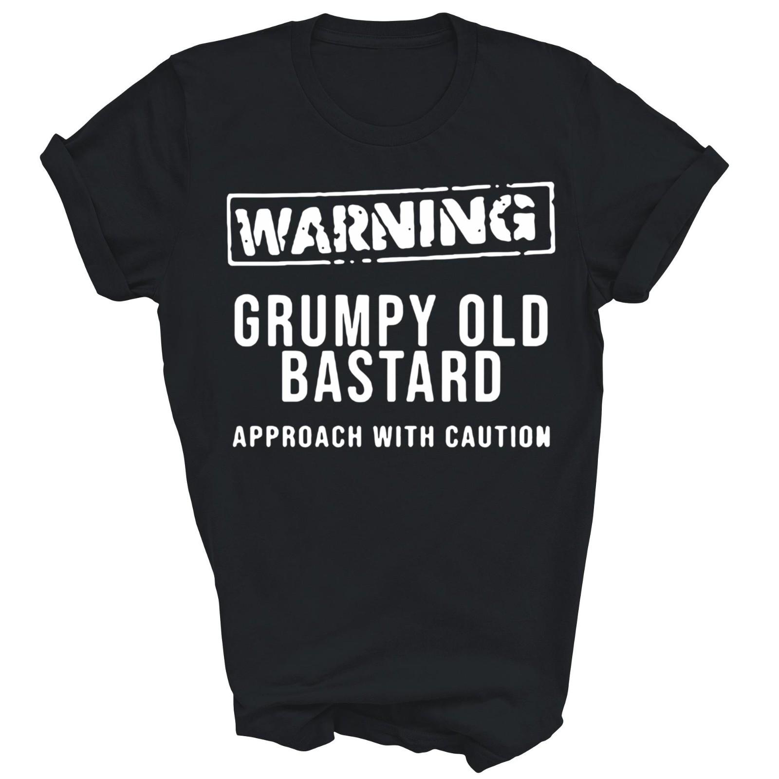 Warning Grumpy Old Bastard Approach With Caution Unisex Shirt Gift XL