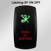 Waterproof LED Rocker Switch for Boat RV Truck | Green/Red Light 12V/24V ON-OFF/ON-OFF-ON for Exhaust Heat AC Lights