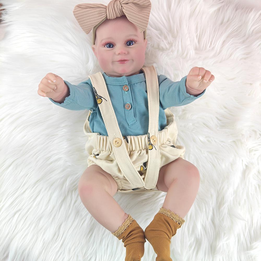 50cm Realistic Smiling Reborn Baby Doll - Finished Product 50cm Semi-vinyl Doll