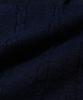 NODU Soft Henley Neck Round Long Sleeve Knit [Navy]