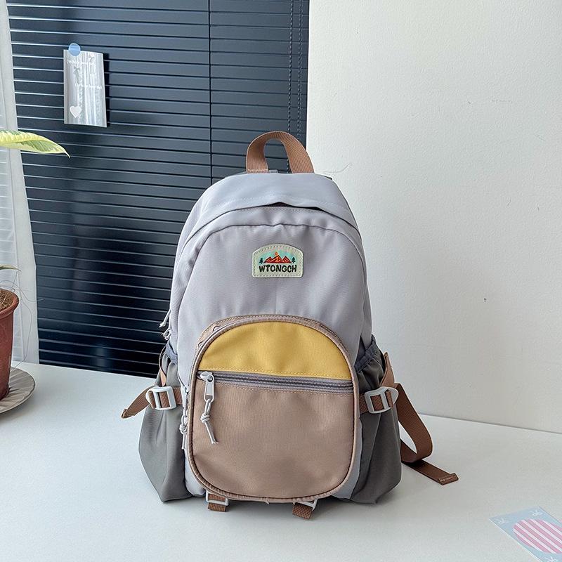 

New Color Block Boys Backpack for Grades 1-6 - Cute Dopamine Design for Back-to-School