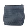 Fendi Zucchino Bag Flap Pochette Crossbody Shoulder Bag Canvas/Leather Black