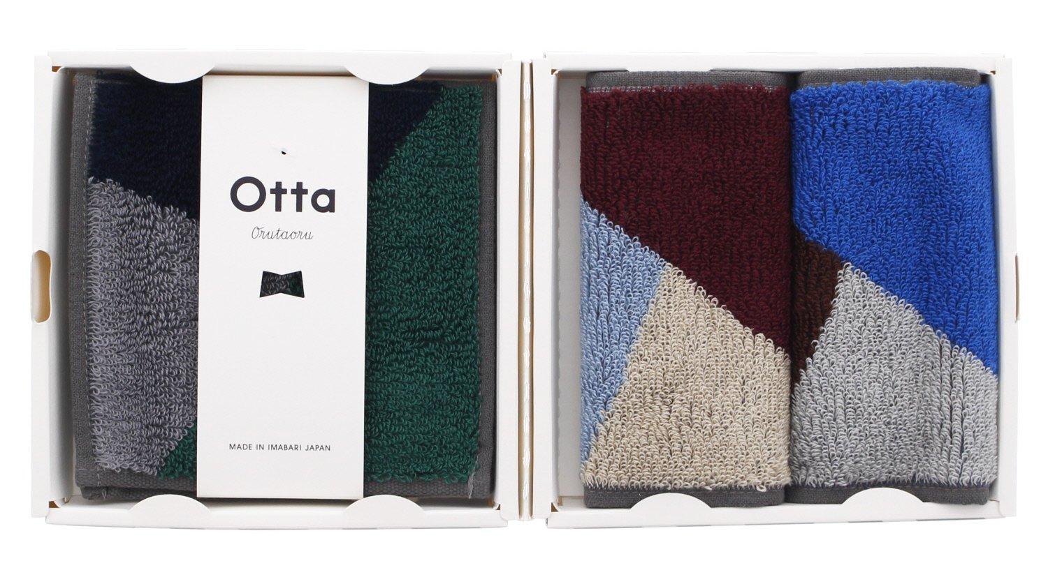 

Tanaka Sangyo Imabari Towels, Blue, Wine, Green, Approx. 25 x 12.5 cm, Half TowelHandkerchief, Set of 3 (Same Design), 17-24 (3 pieces)