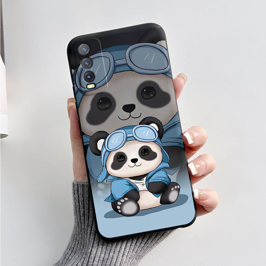 Soft Case For Vivo V2027 Cover Vivo Y11s Y12s Y12a Y20 Y20s Y20i Phone Cases Cute Rabbit Panda Pattern Silicon Capas For Y20 20S