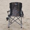 Portable Outdoor Metal Chair - Folding Large Size, with Cup Holder & Carry Bag, Suitable for Beach & Outside Activities