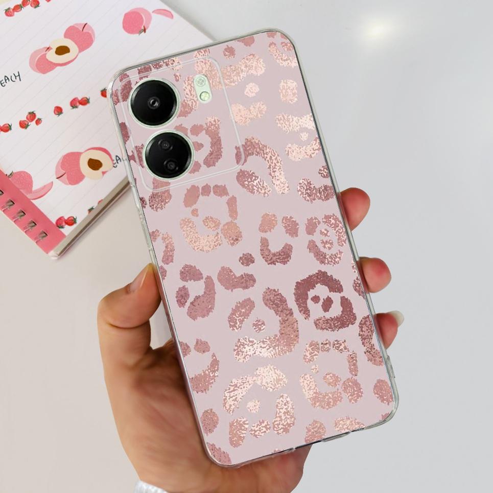 

For Xiaomi Poco C65 Case 6.74 2023 New Fashion Camera Protection Soft Coque TPU For PocoC65 C65 Leopard Print Bumper Capas Bag Xiaomi Poco C65