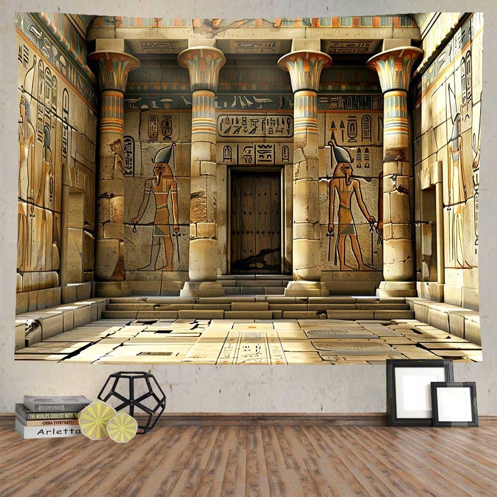 Tapestry from an Egyptian temple in ancient Egypt 75x100