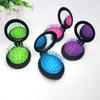 Portable Flip-Top Folding Massage Comb with Mirror – Mini Travel Hair Styling Air Cushion Comb
