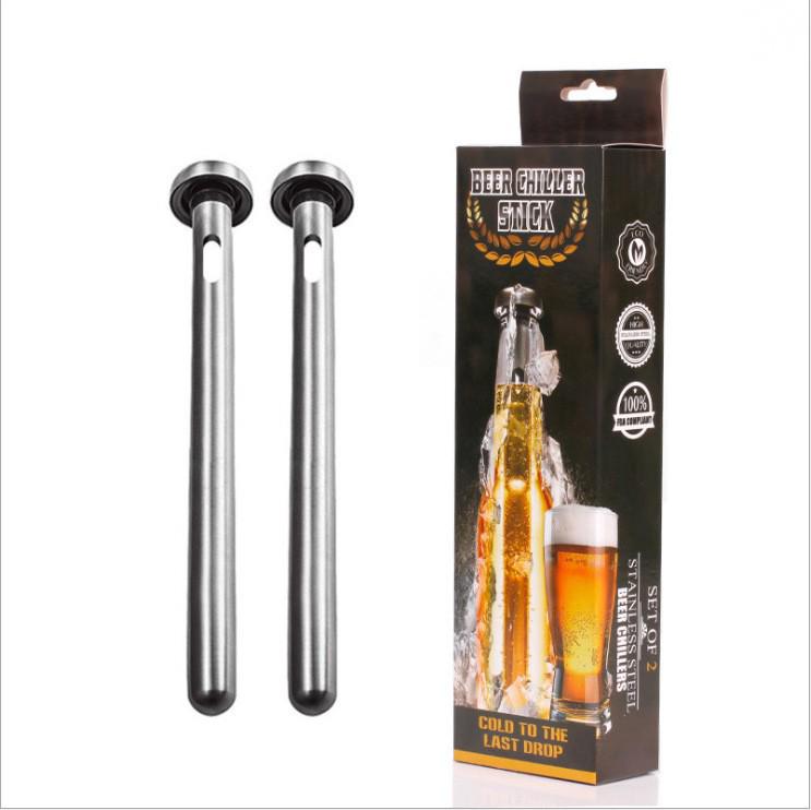Double Pack Beer Cooling Sticks - Food Grade 304 Stainless Steel Quick Freeze Ice Sticks