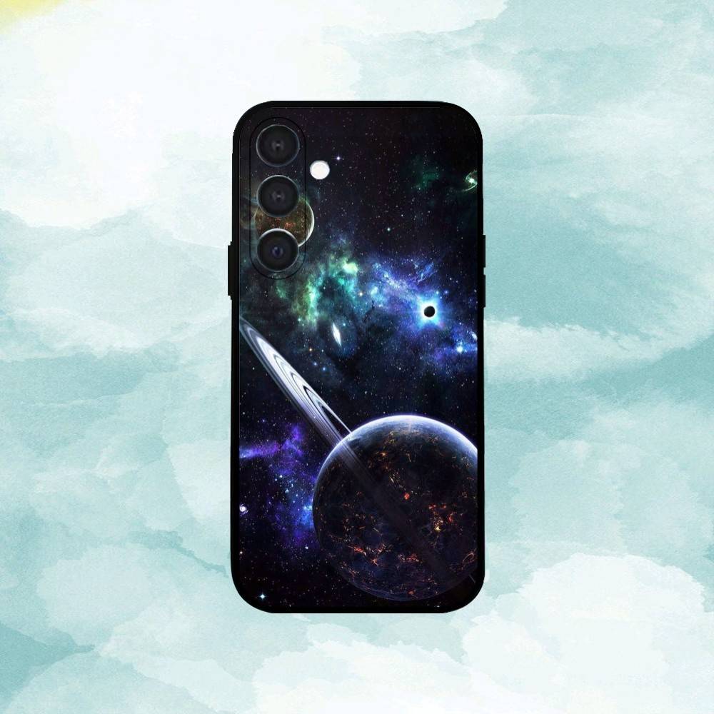 Space Galaxy Universe  Phone Case For Samsung  A73,A21s,A22,A31,A32,A52,A53,A71,A80,Soft Black Shell