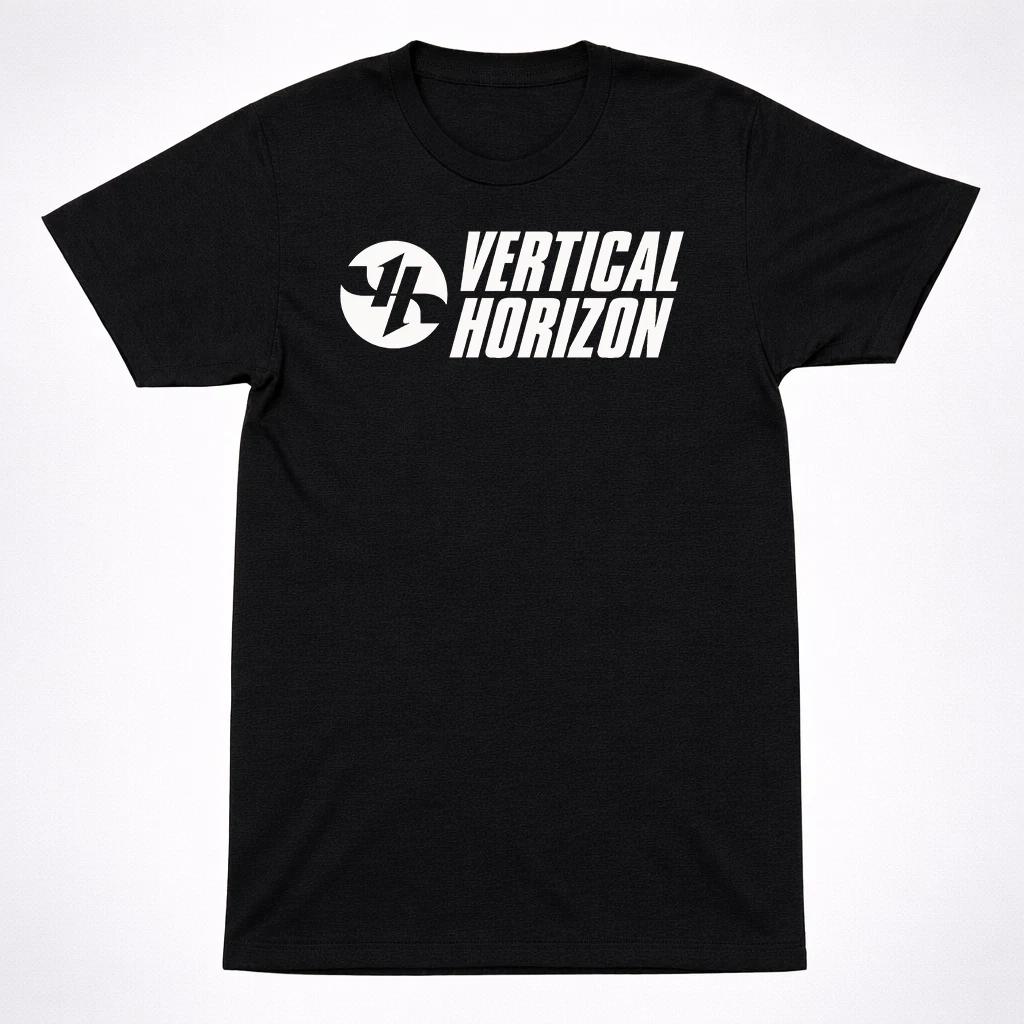 Vertical Horizon Logo T-Shirt Alternative Rock Band Minimal Black Tee M