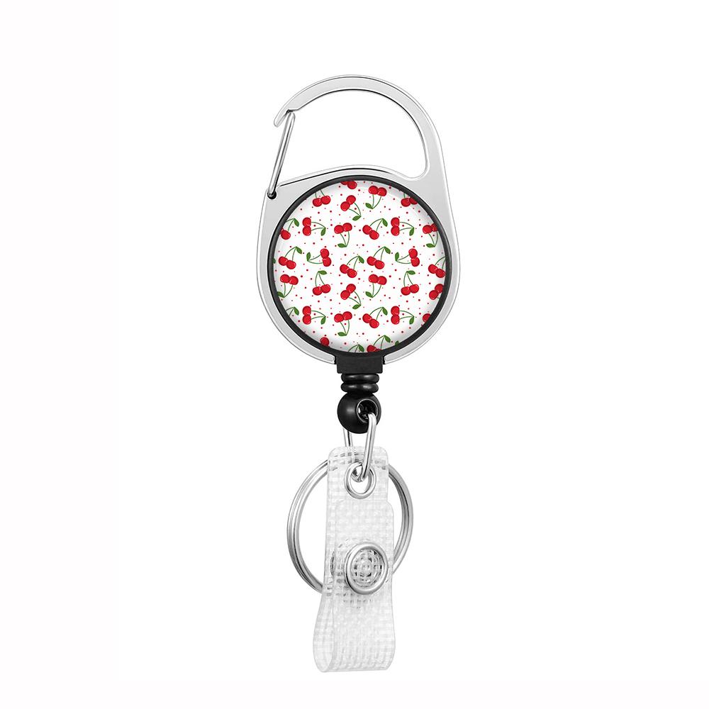 Plant Flowers Clip Lanyards ID Badge Holder Porta Credencial Lanyards Keychain Badge Reel Nurse Retractable Wholesale