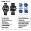 Sanda Retro Men's Waterproof Quartz Wristwatch with Small Seconds and Calendar - Fashionable Steel Band.