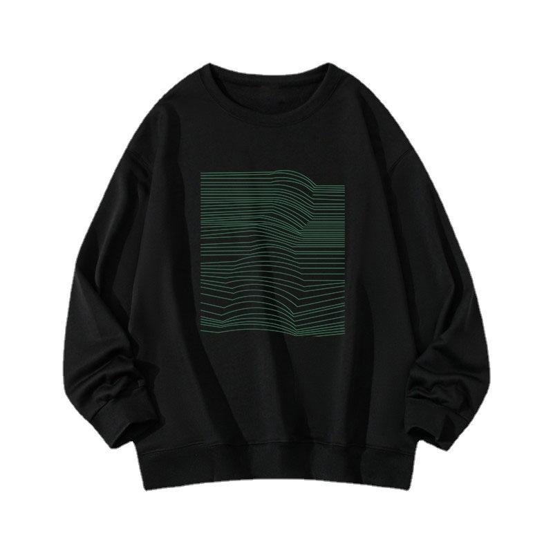 Ladies Pattern Print Pullover Sweatshirt for Autumn Winter Women Oversized Round Neck Long Sleeve Casual Hoodie