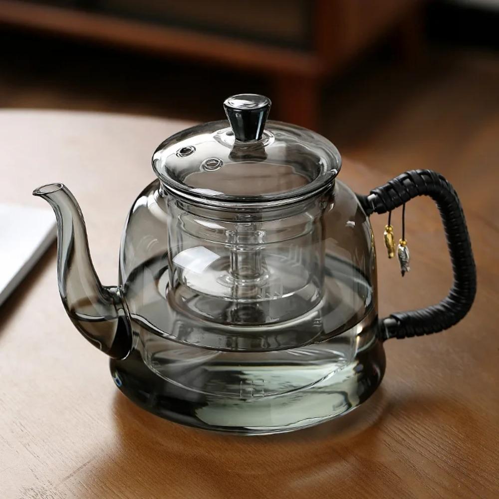 Czajnik ze szkła borokrzemianowego, gruby i odporny na ciepło, o dużej pojemności, elektryczny ceramiczny piecyk do gotowania herbaty, zaparzacz do herbaty