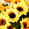 Artificial Sunflowers Sunflower Fakeflowers Set Of 24 Pieces Kitchen Bouquet Sunflower Centerpieces For Wedding Fall Autumn
