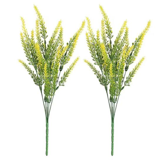 2Pcs Simulated Flowers High Simulation Bright Layered Bouquet No Withering Fading Fake Flower Home Office Decor