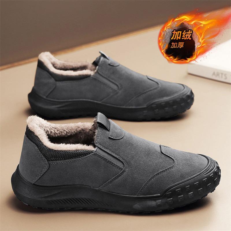 Men's shoes autumn and winter welder construction site work outdoor velvet one pedal cotton shoes mountaineering labor insurance shoes